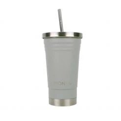 Montii Co Smoothie Cup - Chrome Grey (450ml) Reusable & Eco Friendly
