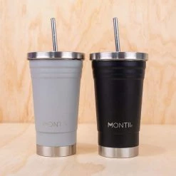 Montii Co Reusable & Eco Friendly Smoothie Cup - Coal (450ml)