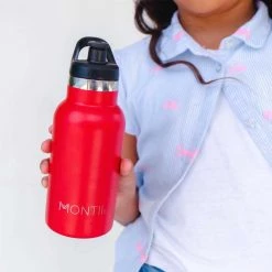 Montii Co NEW ARRIVALS Mini Insulated Drink Bottle - Cherry (350ml)
