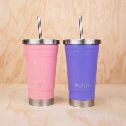 Montii Co Reusable & Eco Friendly Smoothie Cup - Strawberry (450ml)