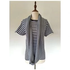 Hello Friday SCARVES, CLOTHING & FASHION ACCESSORIES Stella Infinity Scarf - Sleet Grey