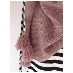 Hello Friday Fiver Tassel Wrap Scarf – Mauve