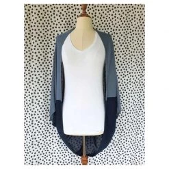 Hello Friday Flo Cardigan – Denim/Peacock SCARVES, CLOTHING & FASHION ACCESSORIES
