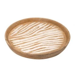 Banyan Home Home Accents Luna Wood Carved Tray (30cm)