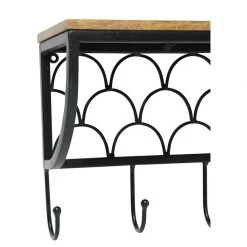 Stoneleigh & Roberson Scalloped Wall Shelf With Hooks