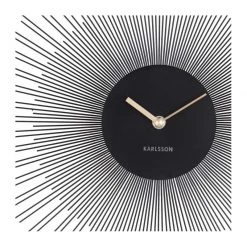 Karlsson Peony Wall Clock – Large Black (60cm)