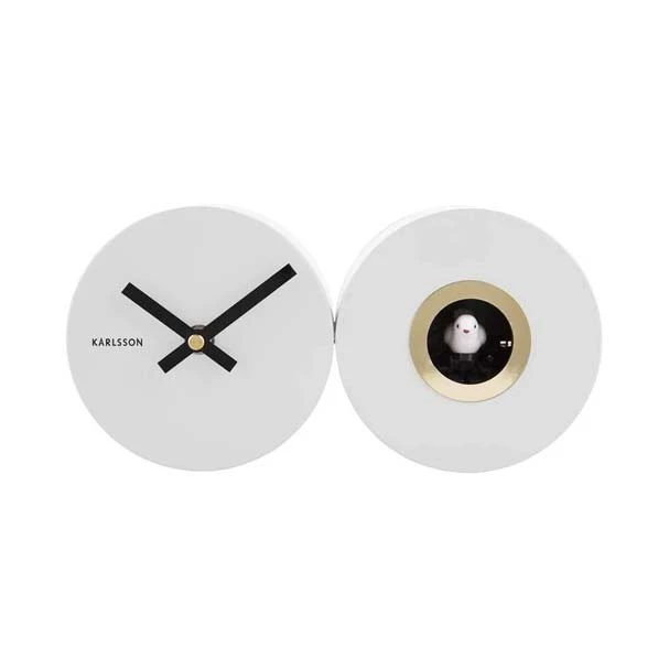 Karlsson Duo Cuckoo Wall Clock - White