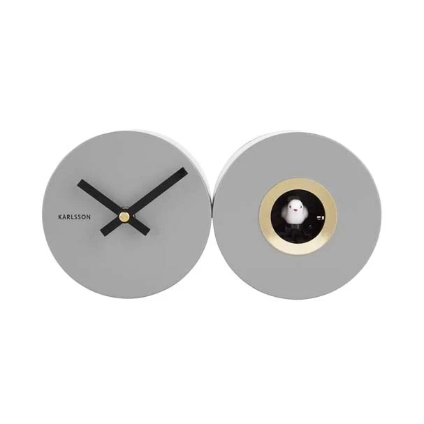 Karlsson Duo Cuckoo Wall Clock - Grey