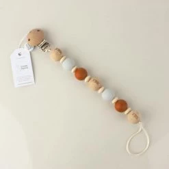 Funny Bunny Kids Dummy Clip - Grey Rust