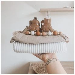 Funny Bunny Kids Dummy Clip - Grey Rust