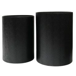 Le Forge Iron Drum Table Set Black