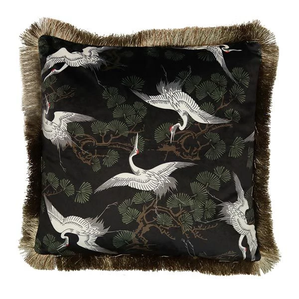 Le Forge Crane Velvet Cushion (45cm) Cushions