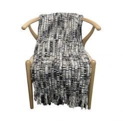 Le Forge Woven Throw – Black/Grey