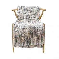 Le Forge Woven Throw – Blush/Grey