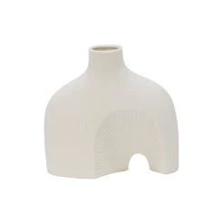 Le Forge Ceramic Abstract Vase - White (15cm) NEW ARRIVALS