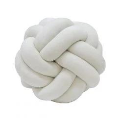Le Forge Velvet Knot Cushion - Ivory