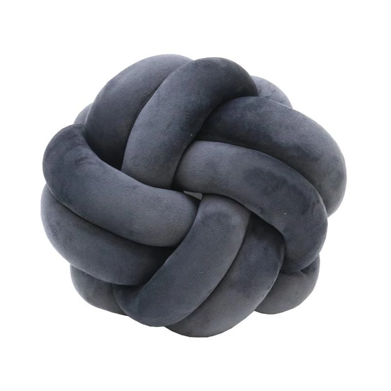 Le Forge Velvet Knot Cushion - Grey NEW ARRIVALS