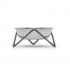 Bendo Home Accents Luxe Meow Cat Bowl - Chrome Bowl & Black Stand