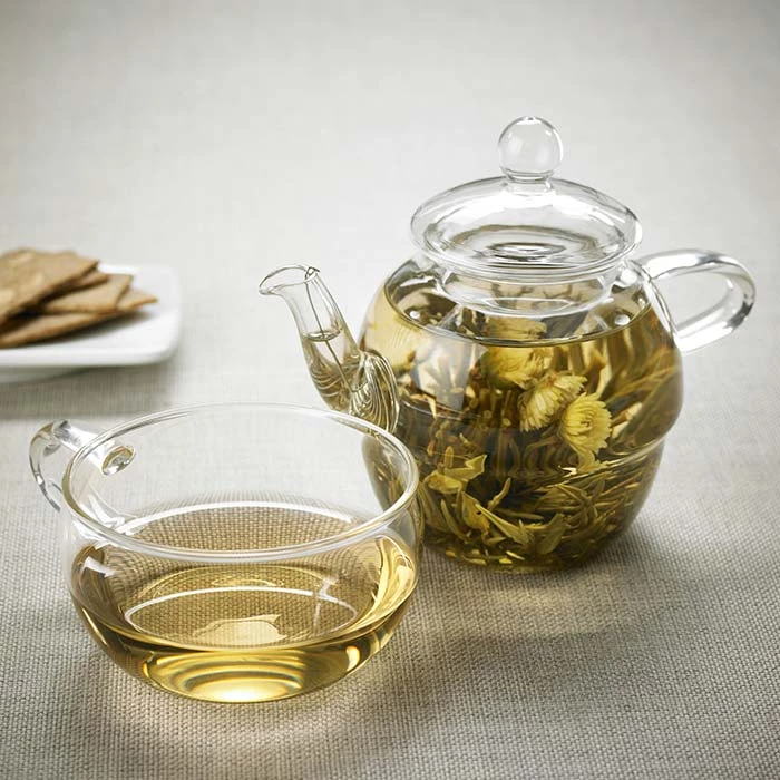 Leaf & Bean Chrysanthemum Teapot For One