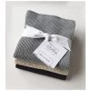 Ecovask Organic Cotton Multi-Functional Cloths (3pk) - Oatmeal Grey Reusable & Eco Friendly