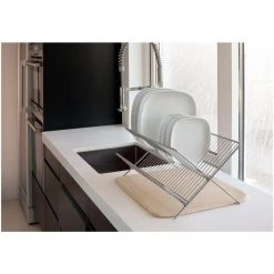 Ecovask Smart Swedish Dish Drying Mat - Silver Grey