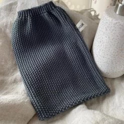 Ecovask Organic Cotton Wash Mitt - Charcoal Reusable & Eco Friendly