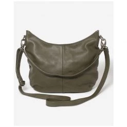 Stitch & Hide Black Leather Frankie Bag - Olive