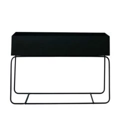 Garcia Short Metal Planter - Black