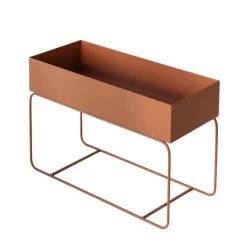 Garcia Short Metal Planter - Terracotta Home Accents