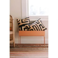 Garcia Short Metal Planter - Terracotta Home Accents