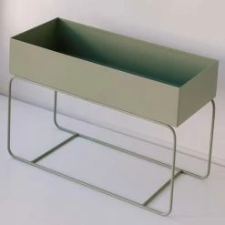 Garcia Short Metal Planter - Sage Green