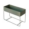 Garcia Short Metal Planter - Sage Green