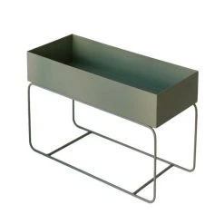 Garcia Short Metal Planter - Sage Green