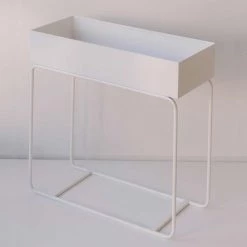 Garcia Tall Metal Planter - White