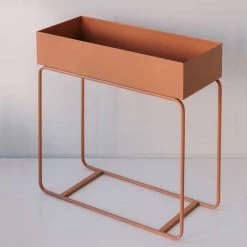 Garcia Tall Metal Planter - Terracotta Home Accents
