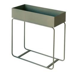 Garcia Tall Metal Planter - Sage Green Home Accents