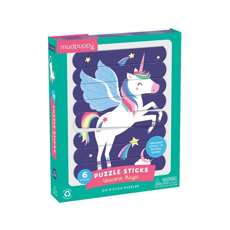 Mudpuppy GIRLS GIFTS Puzzle Sticks β Unicorn Magic (6 Puzzles)