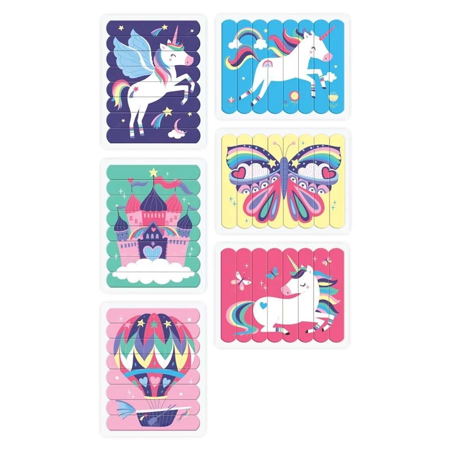 Mudpuppy GIRLS GIFTS Puzzle Sticks β Unicorn Magic (6 Puzzles)