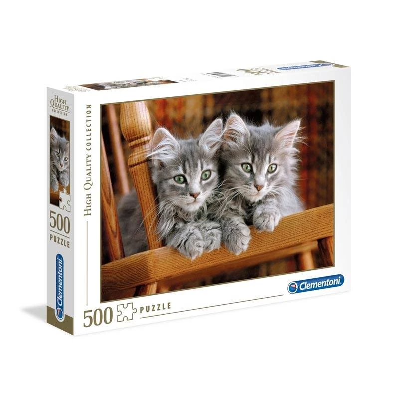 Clementoni Boardgames, Puzzles & Other Toys Two Grey Kittens Jigsaw Puzzle (500pc)