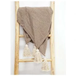 Stoneleigh & Roberson Throws Dotti Brown Cotton Throw