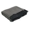 Stoneleigh & Roberson Ziggy Charcoal Woven Cotton Throw