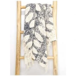 Stoneleigh & Roberson Larnie Blue Slub Cotton Throw Throws