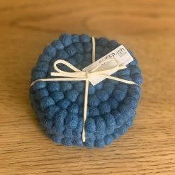 Sheepish Design Kiwiana NZ Wool Coasters – Teal
