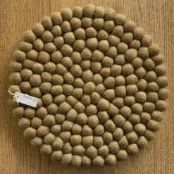 Sheepish Design NZ Wool Pot Stand / Trivet – Olive