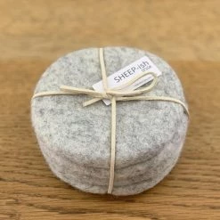 Sheepish Design Restocked NZ Wool Sheeted Coasters – Grey Marle