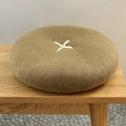 Sheepish Design Kiwiana NZ Wool Cross Cushion - Olive (40cm)