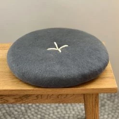 Sheepish Design Kiwiana NZ Wool Cross Cushion - Storm (40cm)