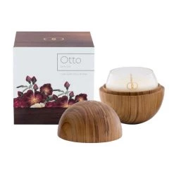 Only Orb Glass Candle & Handcrafted Teak Holder – Otto Restocked