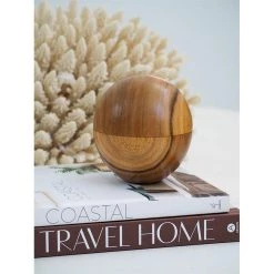 Only Orb Glass Candle & Handcrafted Teak Holder β Otto Restocked