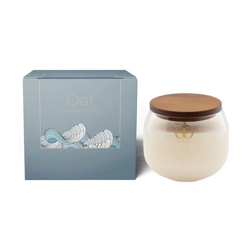 Only Orb Coastal Hand Blown Glass Candle Refil - Oar